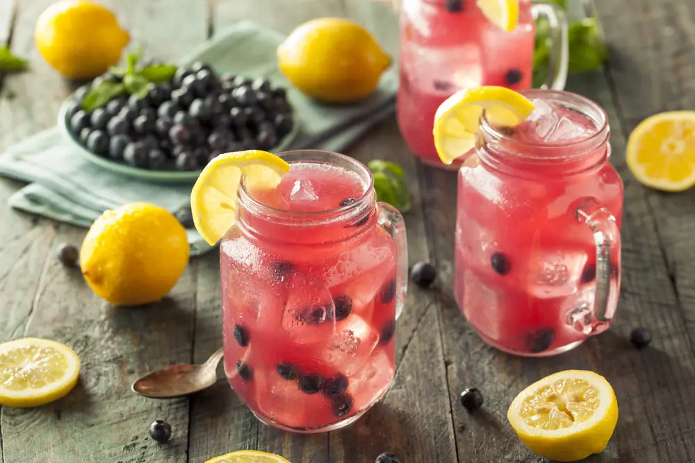 Sweet blueberry lemonade