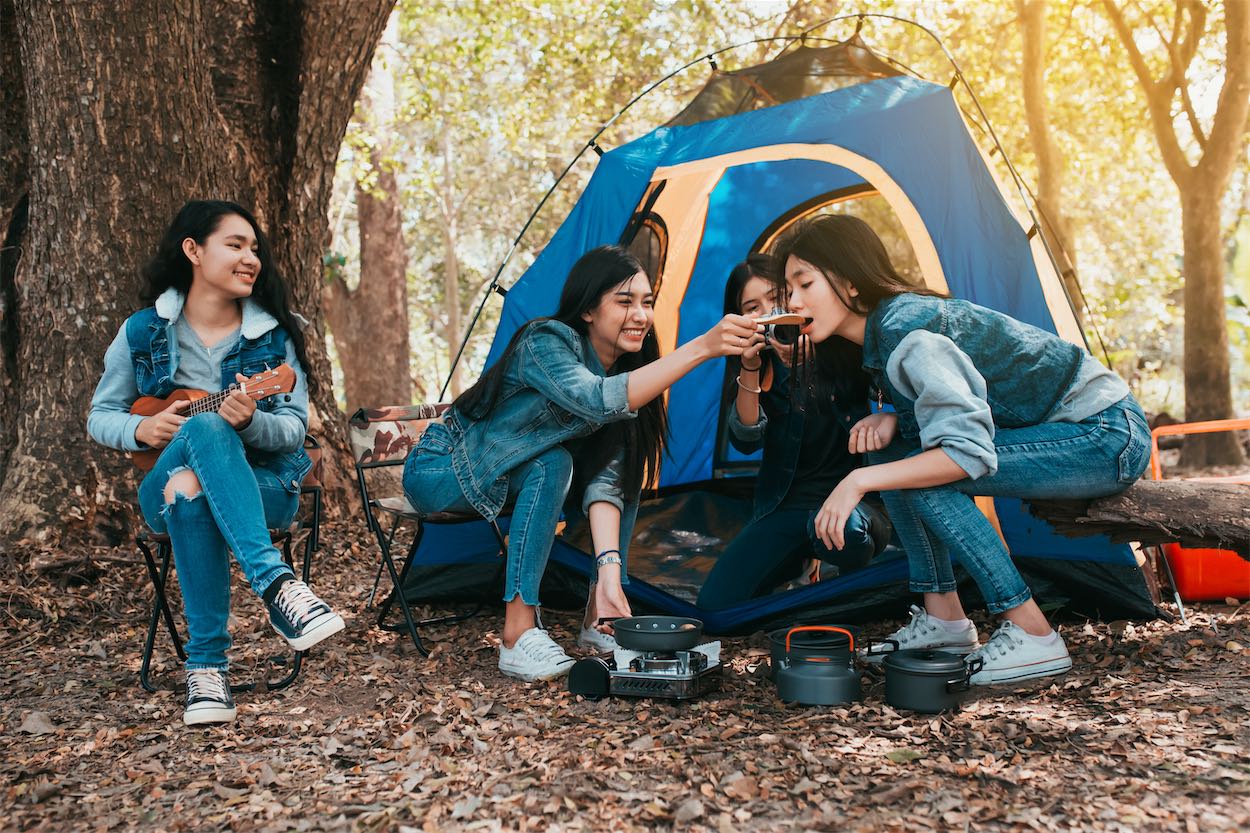 camping bachelorette party